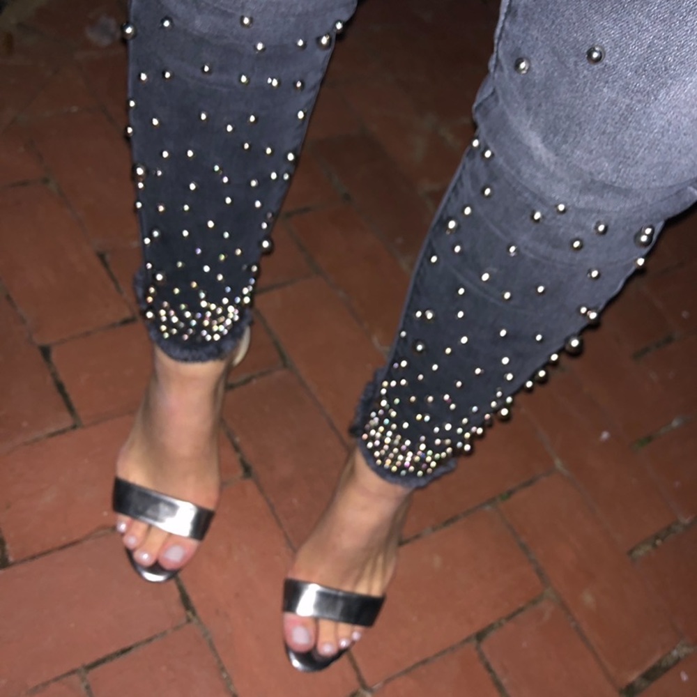 Silver pearl Jeggings- Imported from France✨